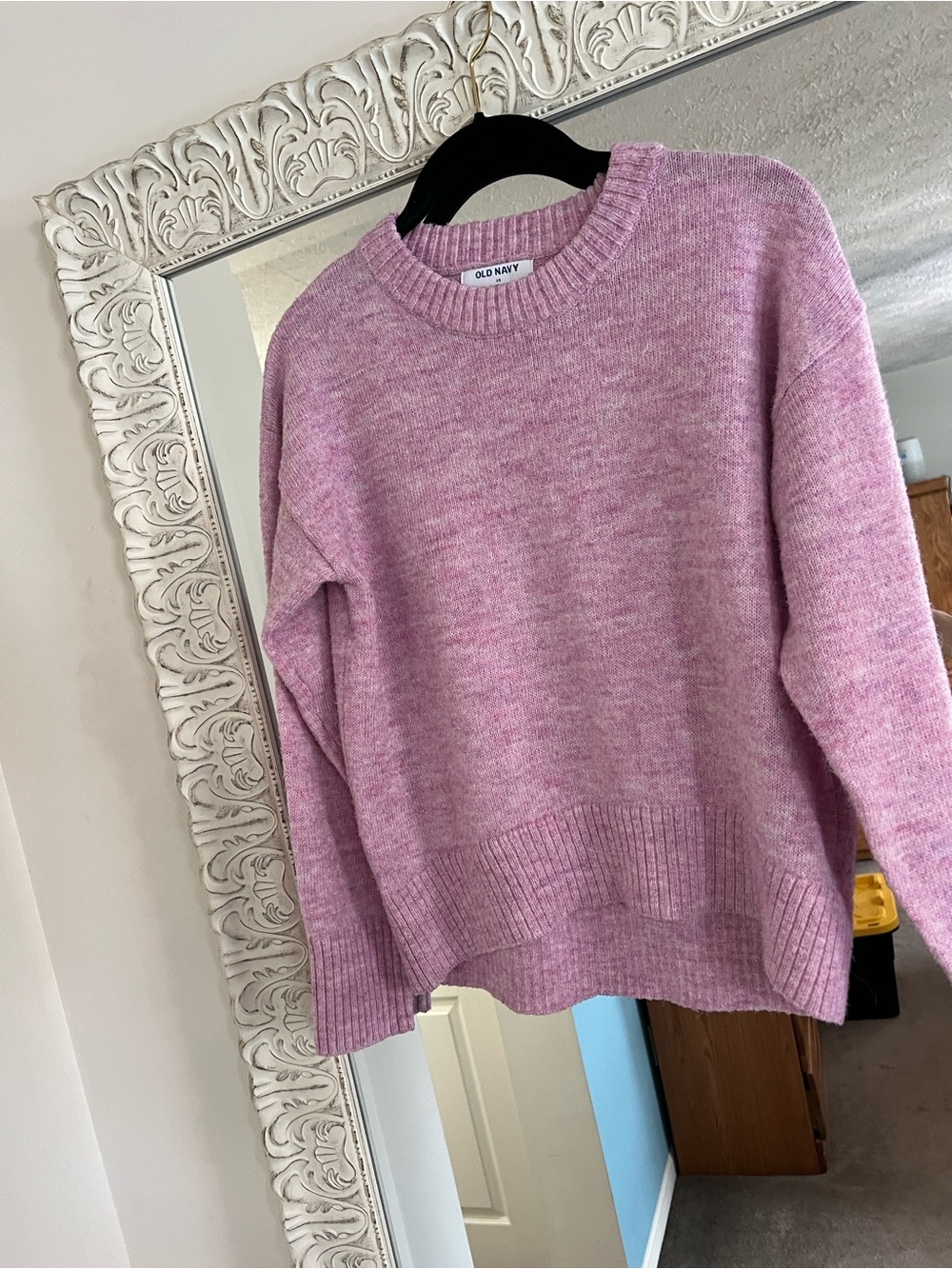 Heathered pink Old Navy Go Recycled sweater size XS